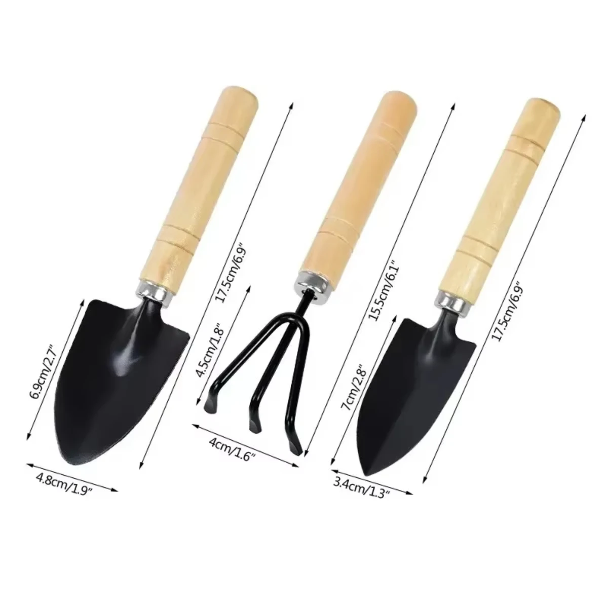 Indoor Herb Garden - Set di 3 mini attrezzi da
