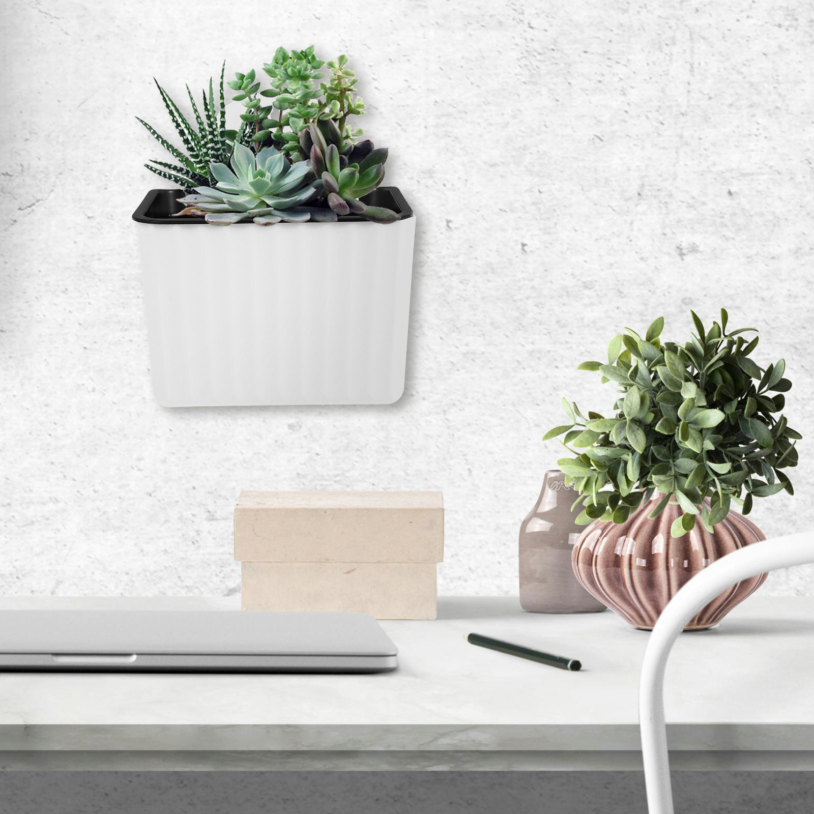 Self Watering Planter - 2 Pezzi Vasi da Parete Autoirriganti,