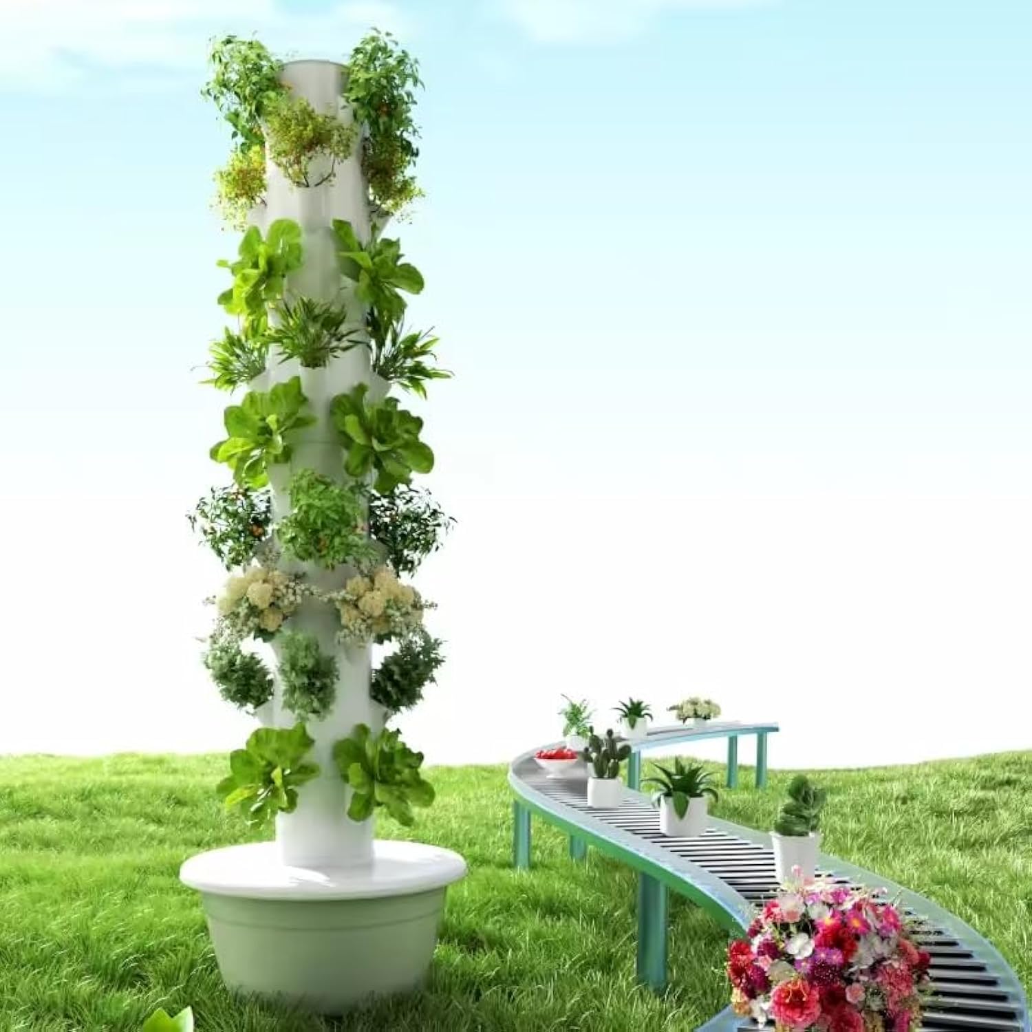 Vertical Planter - Torre di Coltivazione Idroponica Verticale, Sistema