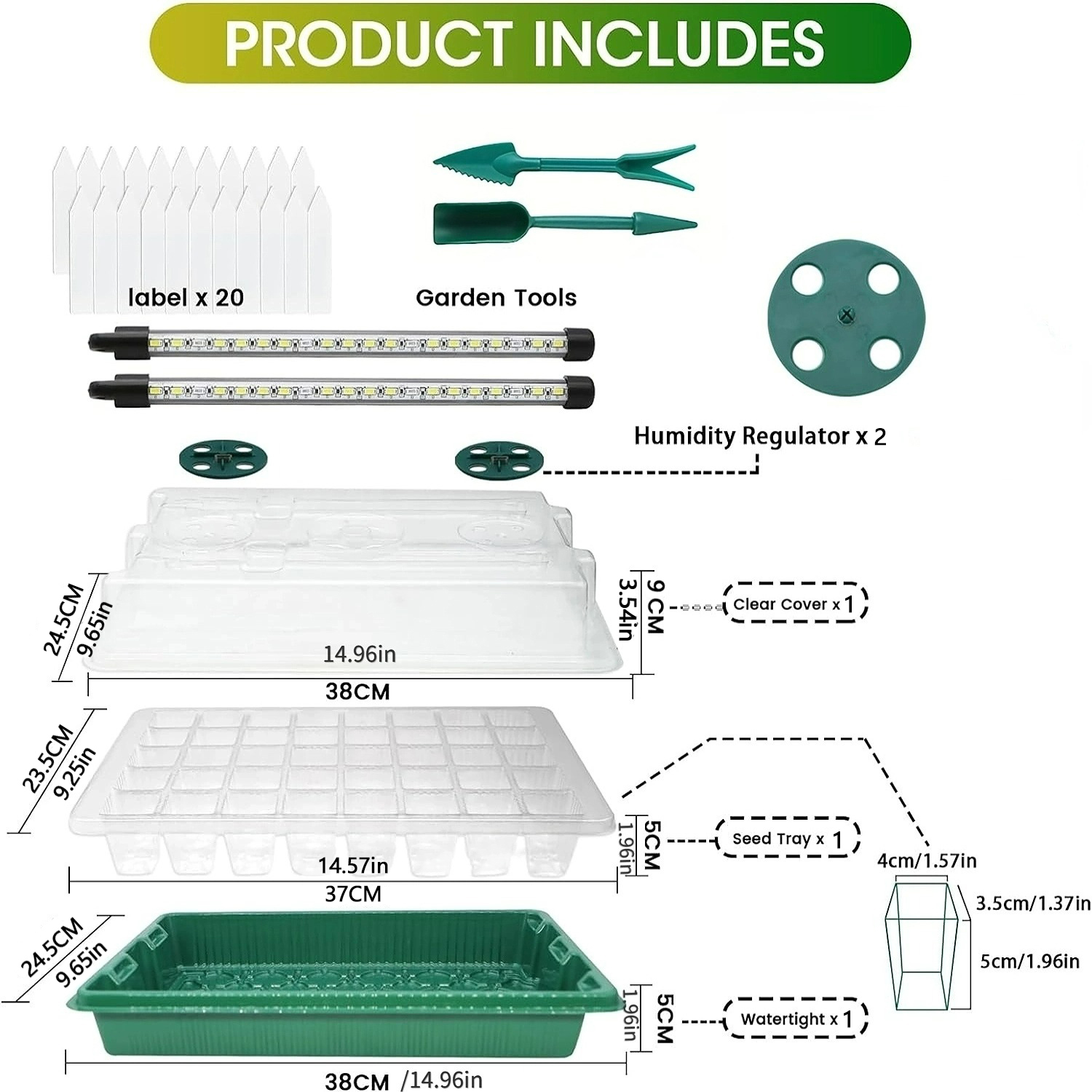 Kit Vassoio Semina con Luce di - Seed Starter Tray recensione e prezzo