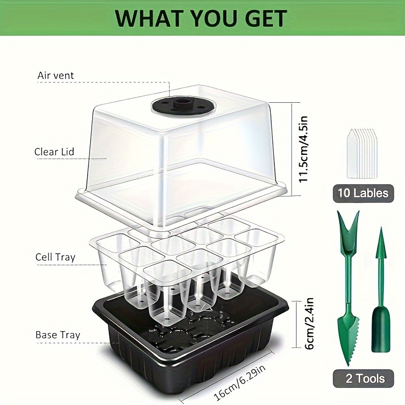 Set di 1/2/3 Vassoi per Germin - Seed Starter Tray recensione e prezzo