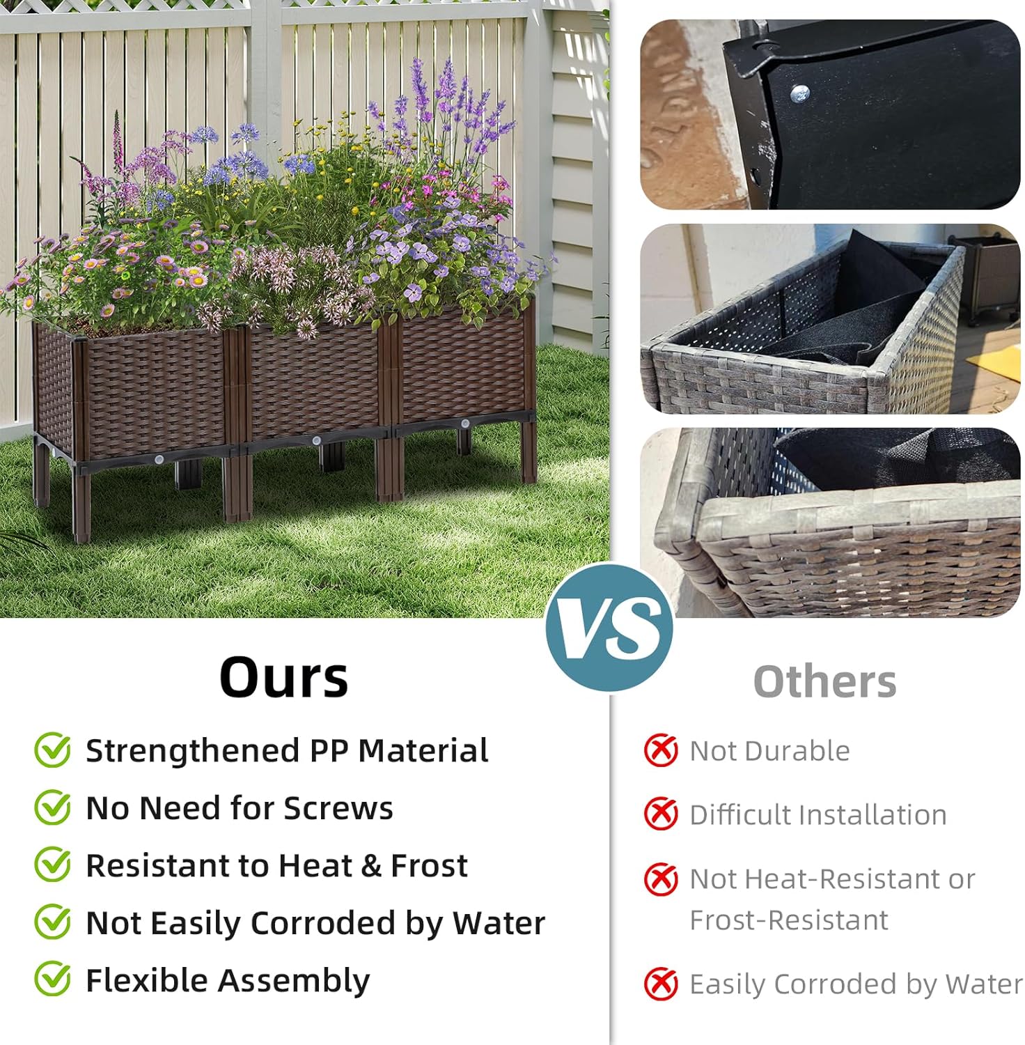 Fioriera da Giardino in Rattan - Self Watering Planter recensione e prezzo